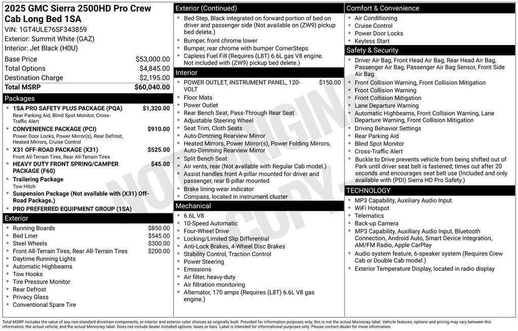 gmc sierra 2500hd 2025 1GT4ULE76SF343859 image gmc sierra 2500hd 2025 1GT4ULE76SF343859 image